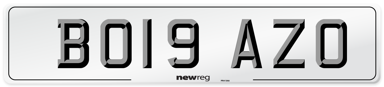 BO19 AZO Number Plate from New Reg